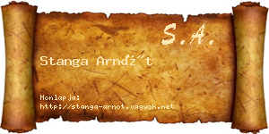 Stanga Arnót névjegykártya